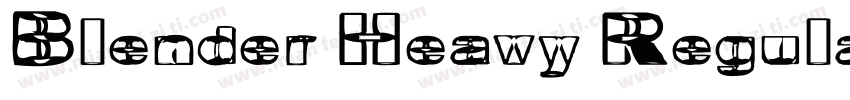 Blender Heavy Regular字体转换